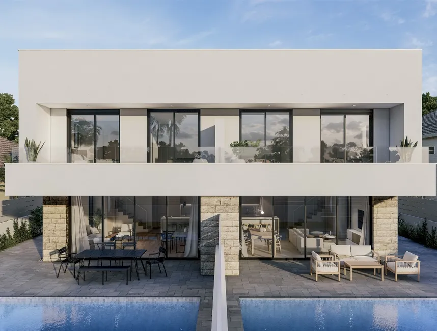 To be completed by December 2025, super modern semi-detached villa with pool in Son Bauló-5