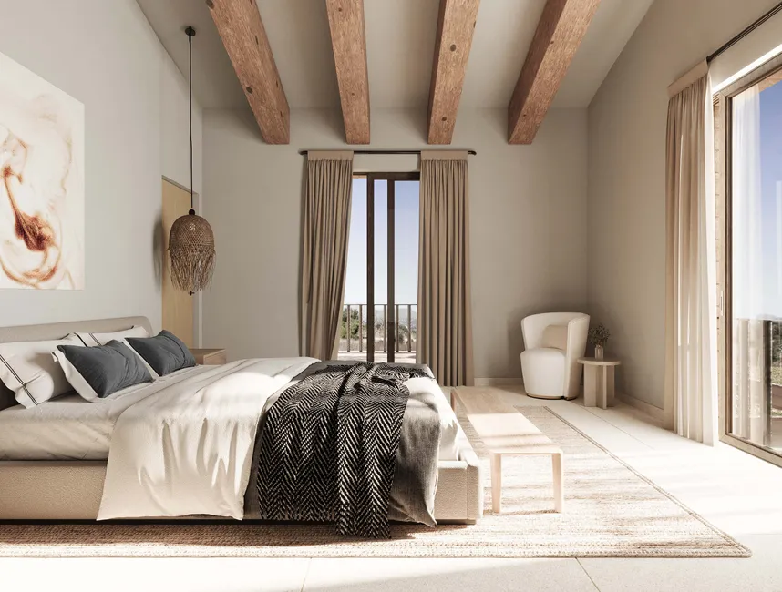 Vidunderlig grund med et licenseret byggeprojekt og havudsigt over Pollensa-bugten-3