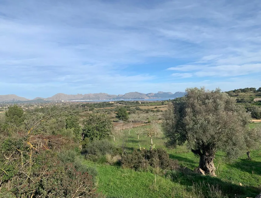 Vidunderlig grund med et licenseret byggeprojekt og havudsigt over Pollensa-bugten-7