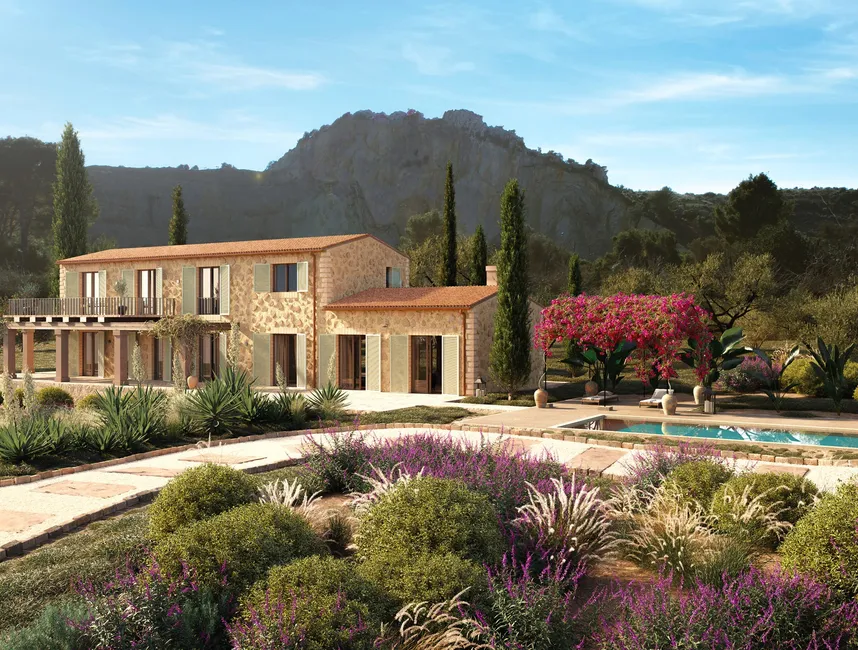 Vidunderlig grund med et licenseret byggeprojekt og havudsigt over Pollensa-bugten-1