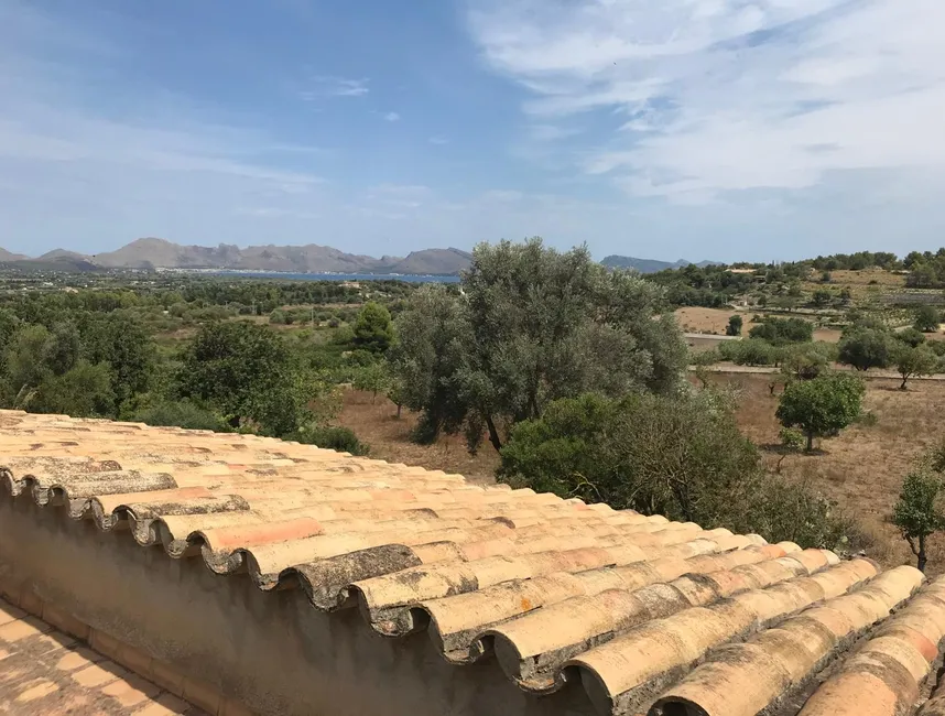 Vidunderlig grund med et licenseret byggeprojekt og havudsigt over Pollensa-bugten-8