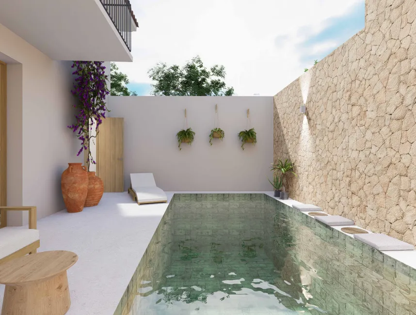 Smukt middelhavsrækkehus med pool i Pollensa, Mallorca-1