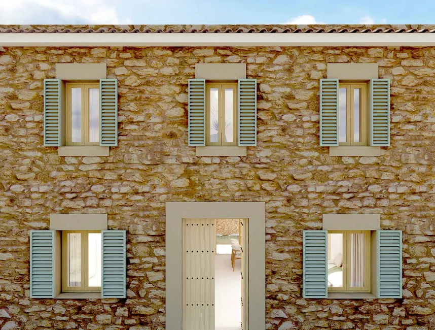 Smukt middelhavsrækkehus med pool i Pollensa, Mallorca-3