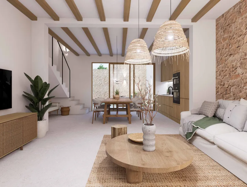 Smukt middelhavsrækkehus med pool i Pollensa, Mallorca-5