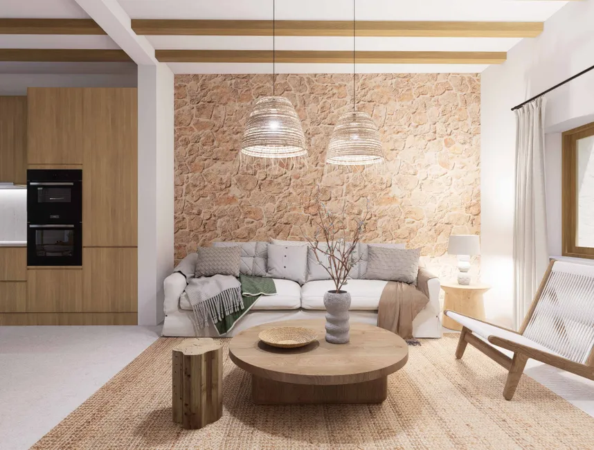 Smukt middelhavsrækkehus med pool i Pollensa, Mallorca-4