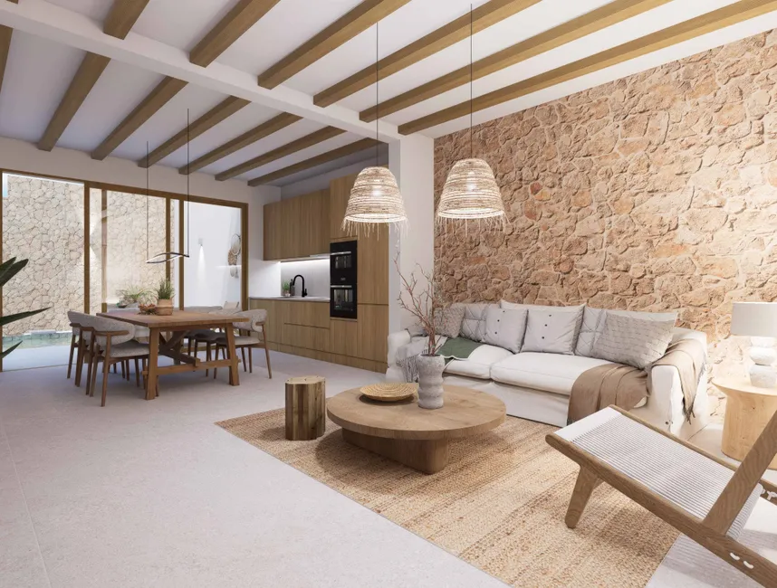 Smukt middelhavsrækkehus med pool i Pollensa, Mallorca-2