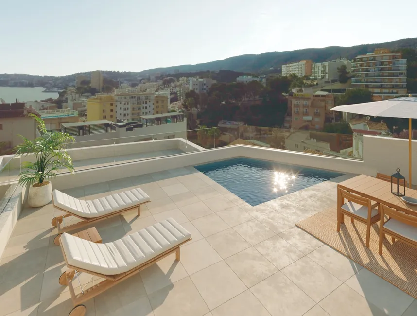 CAN ESTADÉ: NYBYGGD TAKVÅNING MED HAVSUTSIKT OCH PRIVAT TAKPOOL OCH TERRASS-1