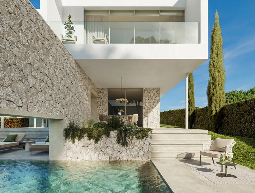 Modernas villas familiares de obra nueva con piscina privada y vistas al mar-4