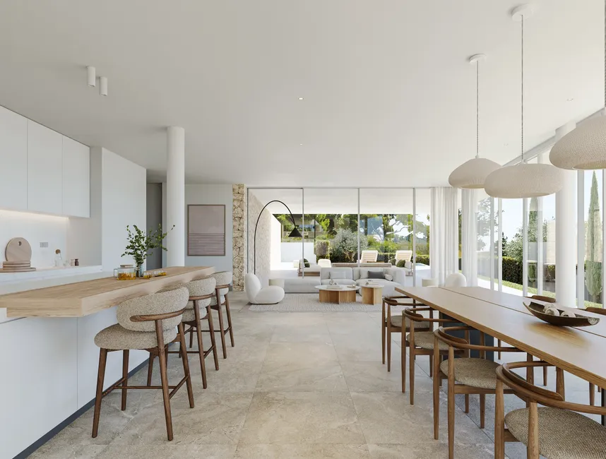 Modernas villas familiares de obra nueva con piscina privada y vistas al mar-10