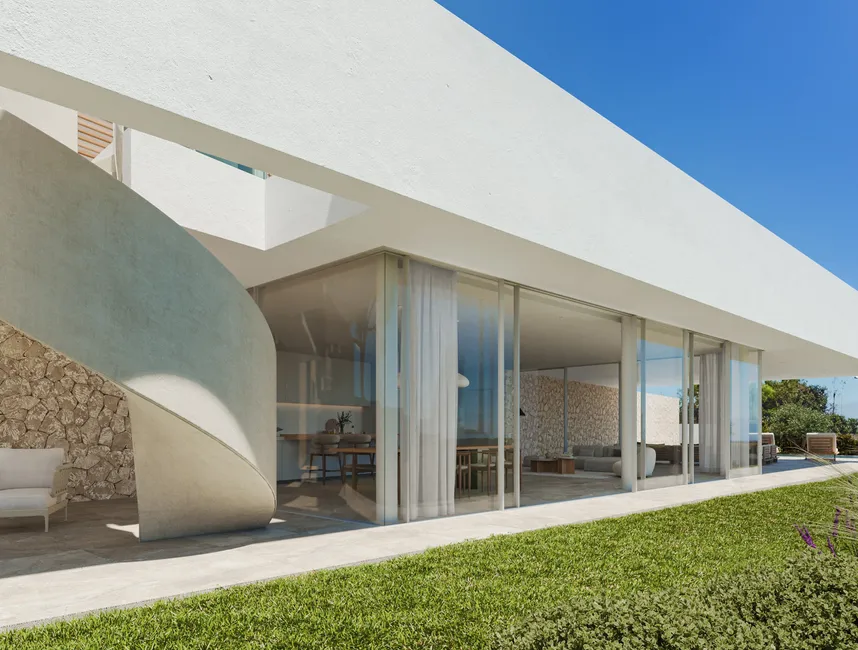 Modernas villas familiares de obra nueva con piscina privada y vistas al mar-8