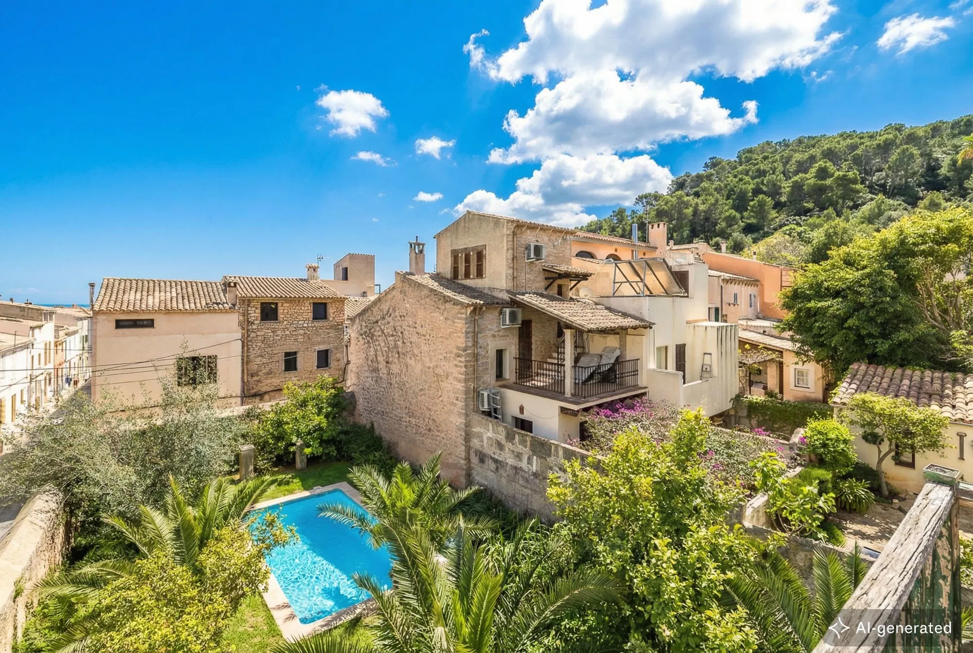 Palazzo di città con giardino e vista mare-15