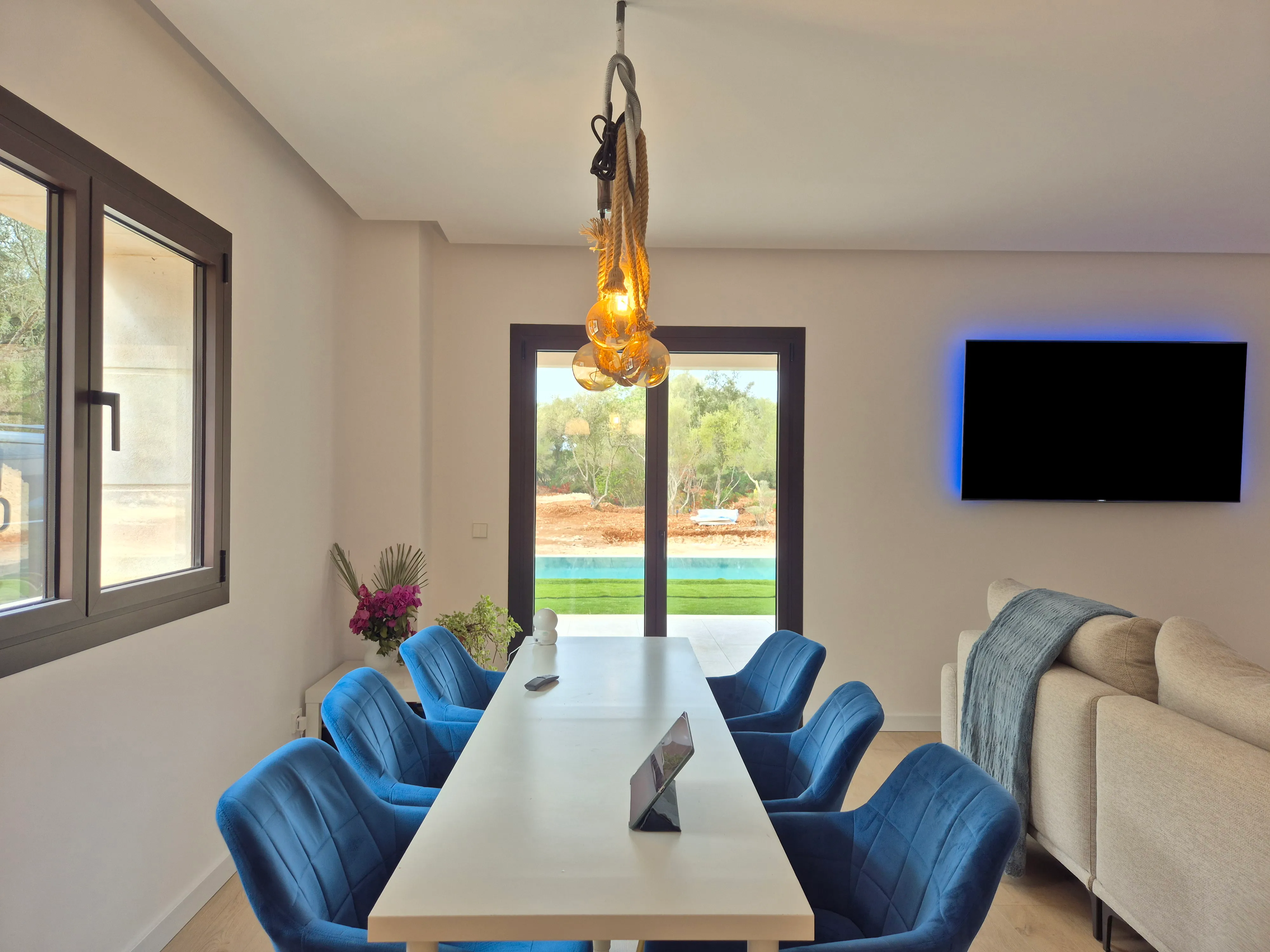 Finca de piedra natural de nueva construcción con piscina a las afueras de Sencelles-5