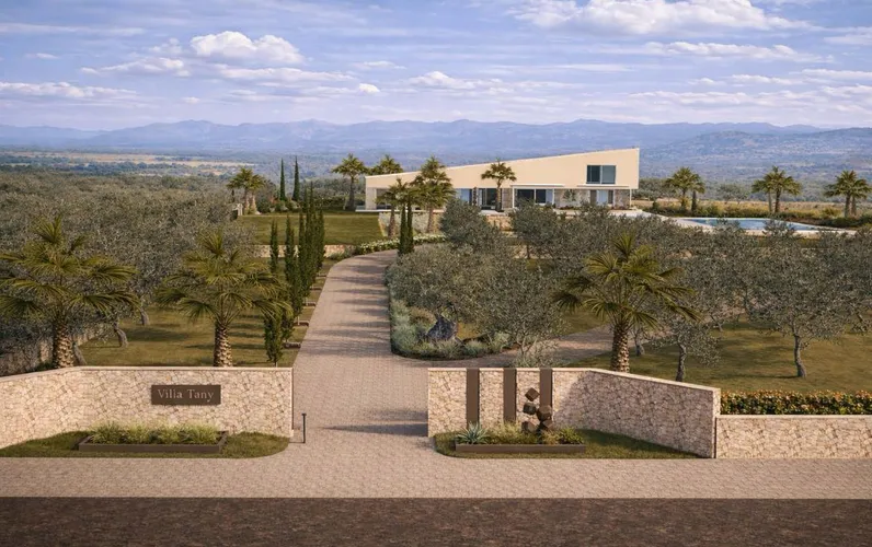 Exclusiva finca de obra nueva con vistas al mar y a la sierra de Tramuntana, Santa Margarita