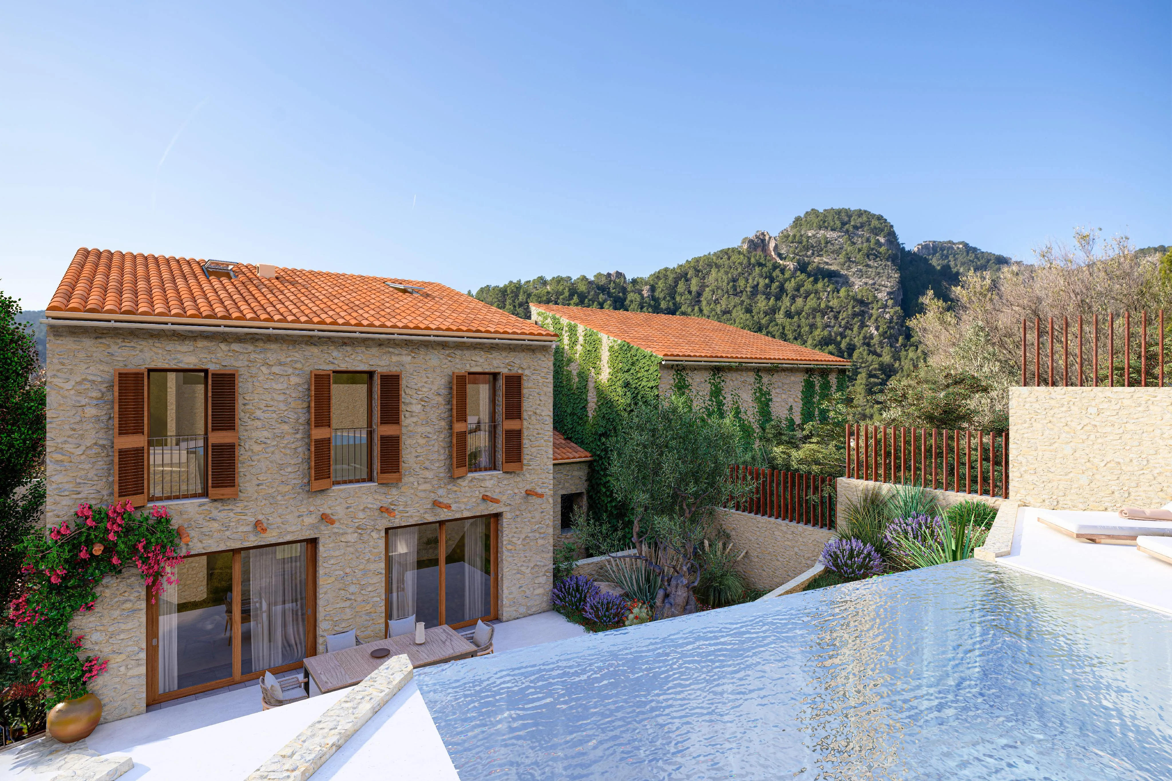 Exceptional real estate project with two residential units and panoramic views in Alaró-3