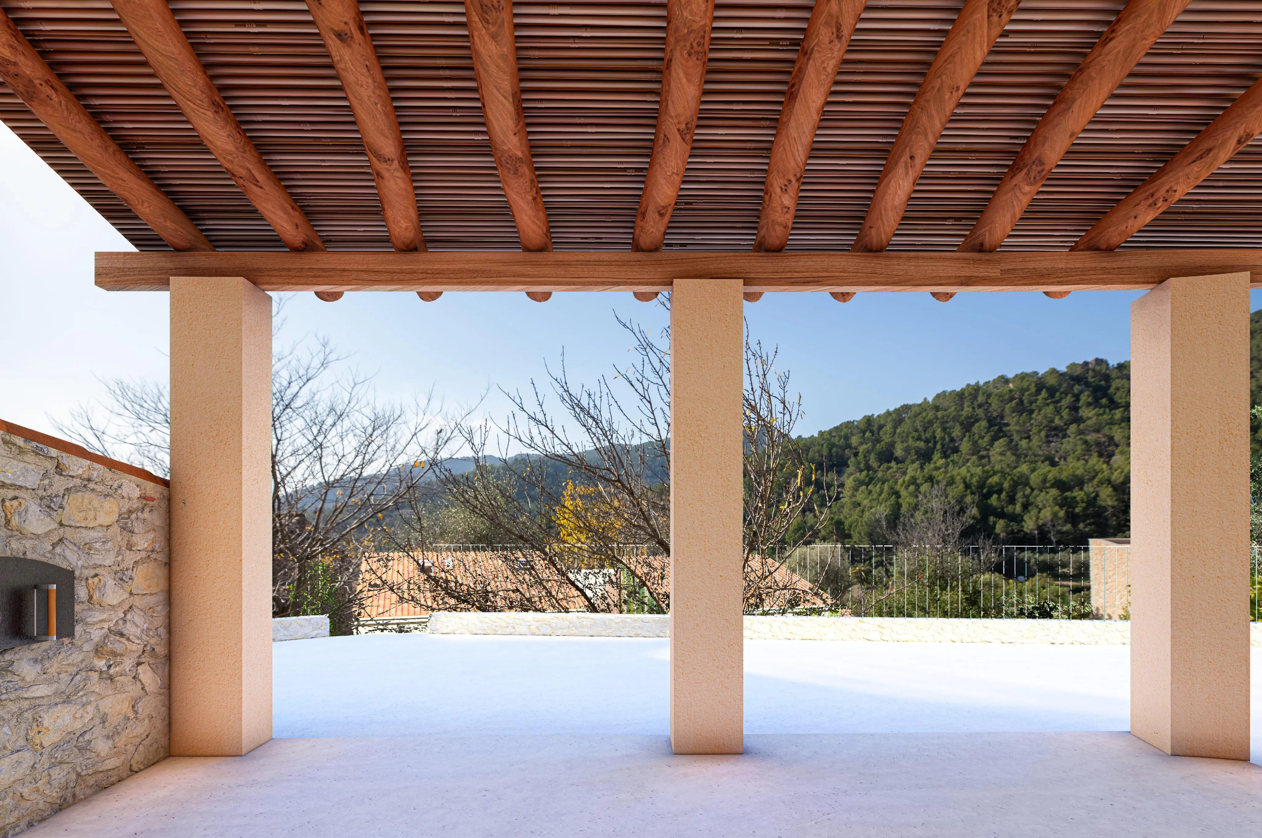 Exceptional real estate project with two residential units and panoramic views in Alaró-11