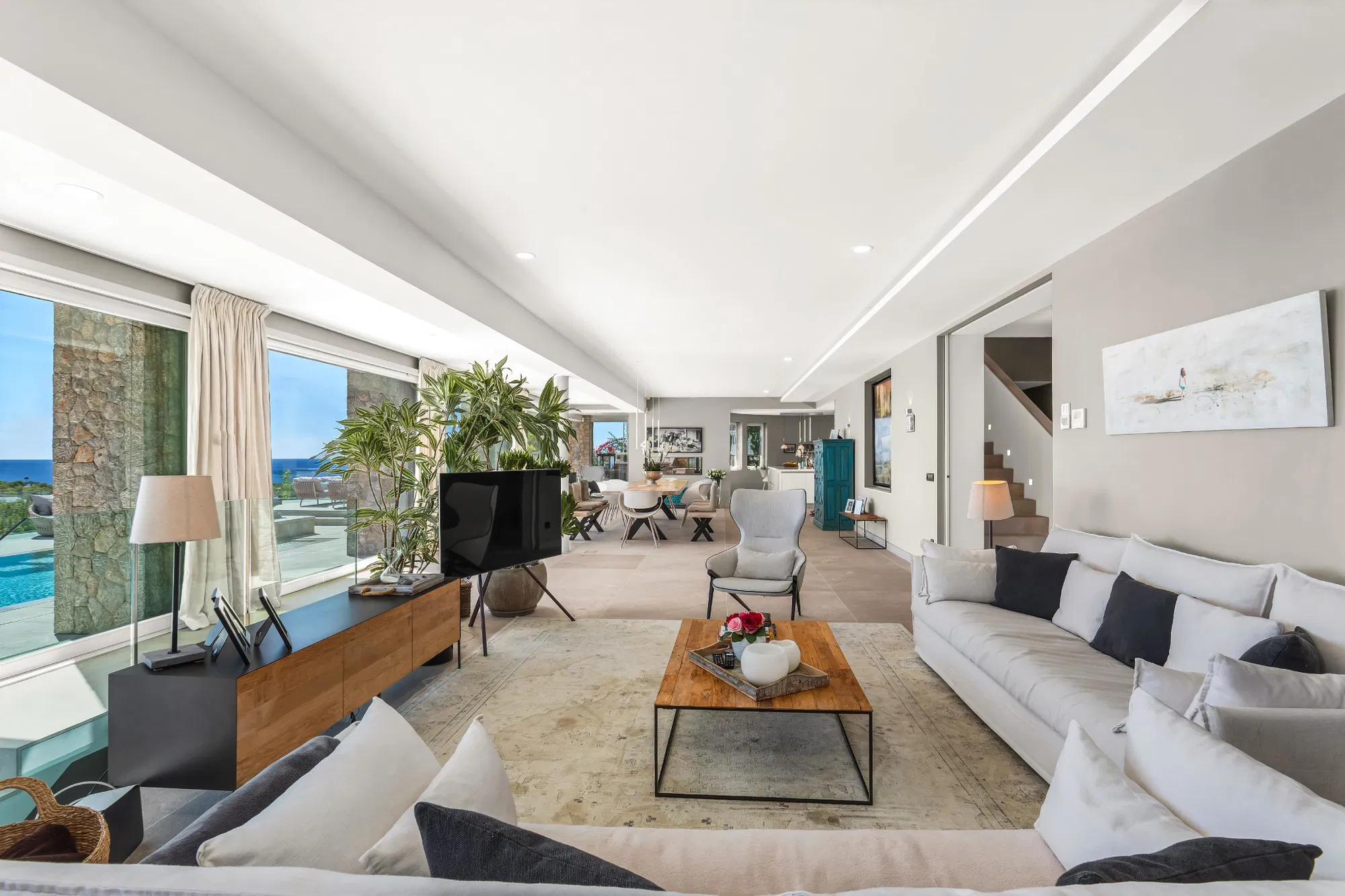 Villa con fantastica vista sul mare in posizione privilegiata a Bendinat-4