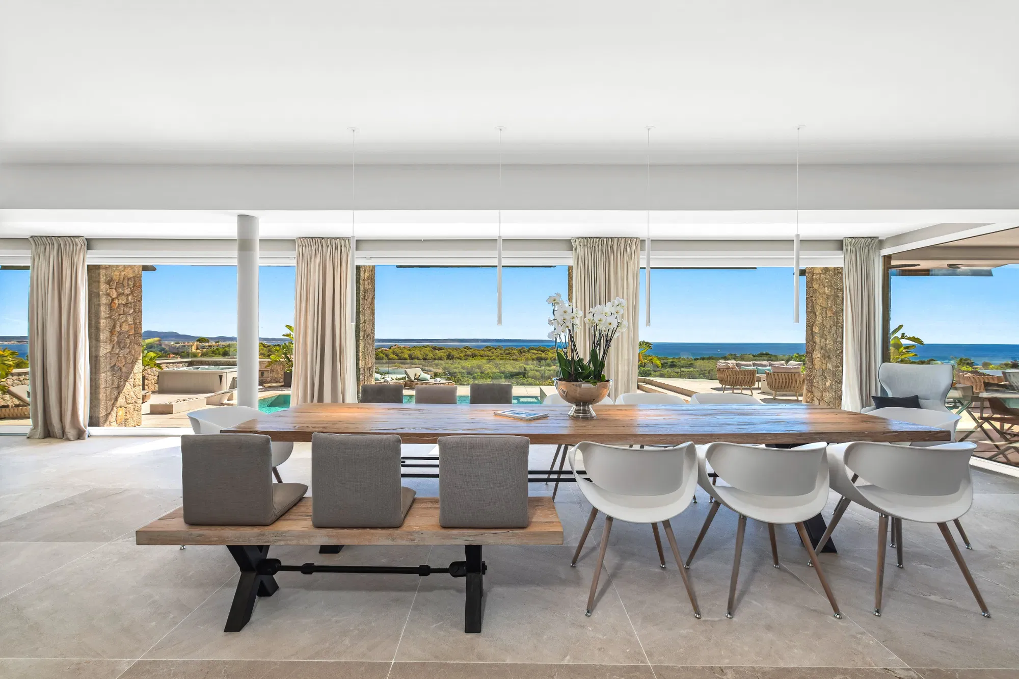 Villa con fantastica vista sul mare in posizione privilegiata a Bendinat-5