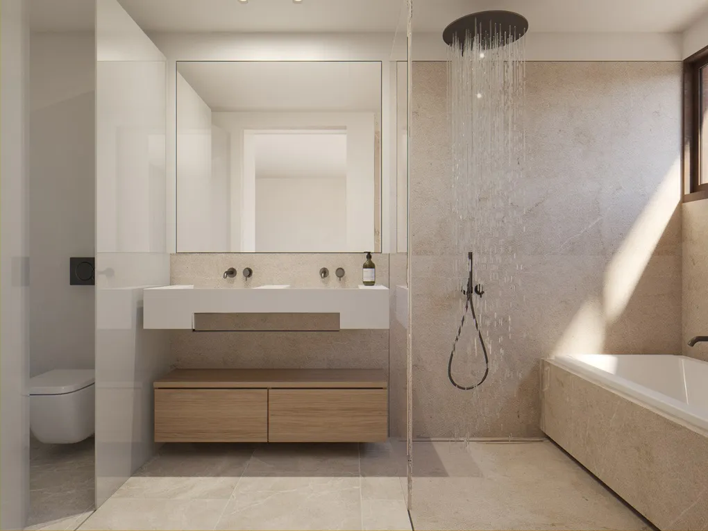 Xalet adossat modern amb jardí i piscina-6