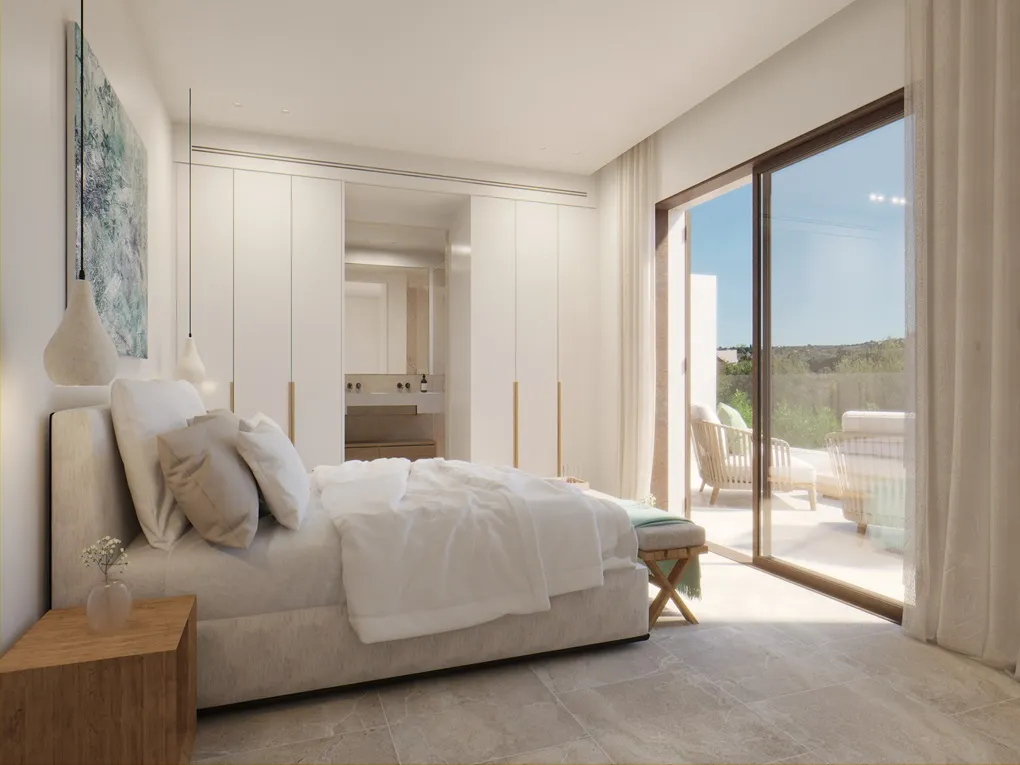 Xalet adossat modern amb jardí i piscina-5