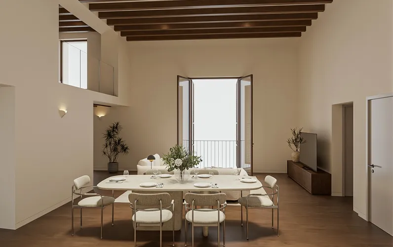 Ultramoderna Belle Etage med mysig terrass