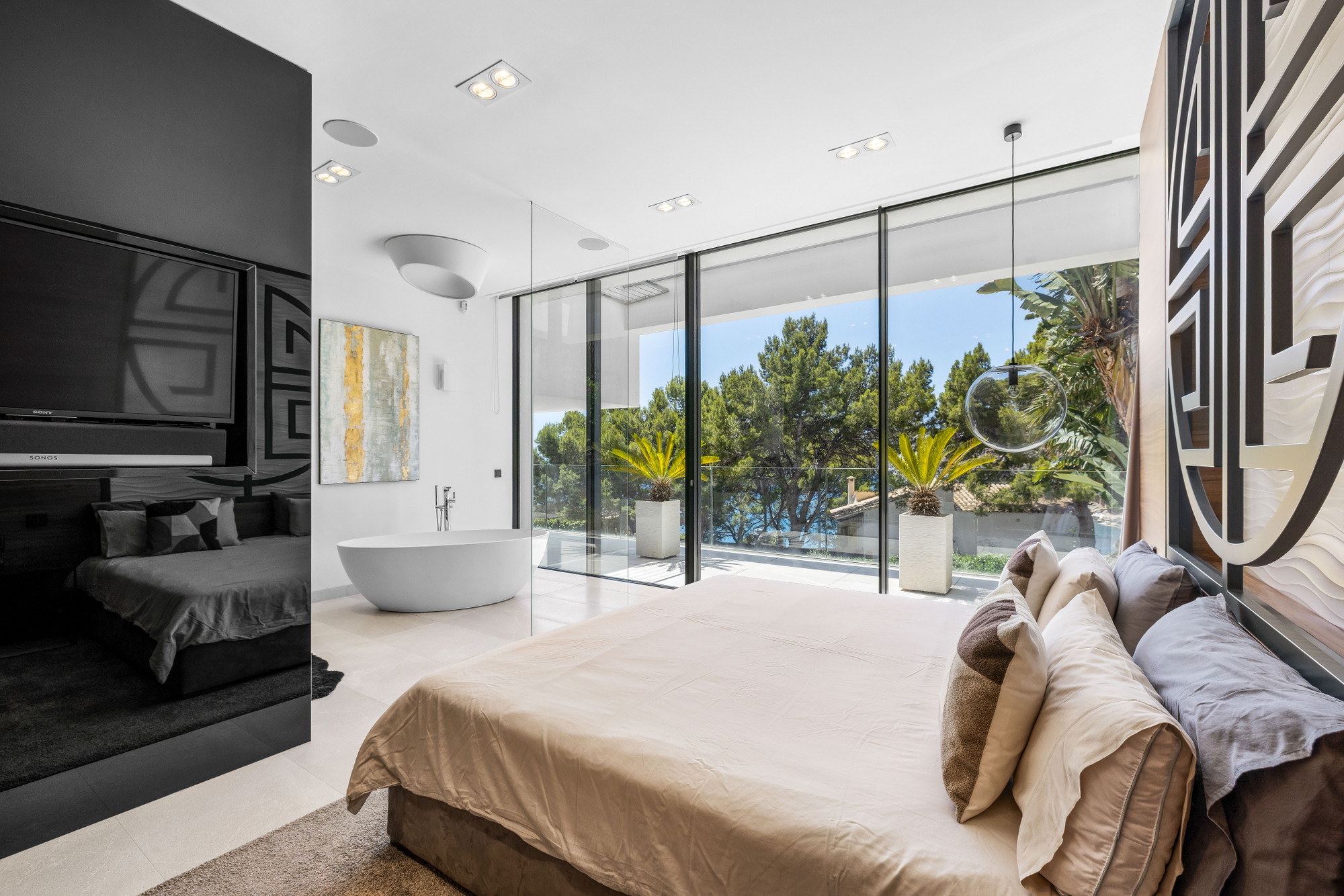 Villa di lusso in seconda linea di mare con piscina a sfioro e vista spettacolare sul mare-13