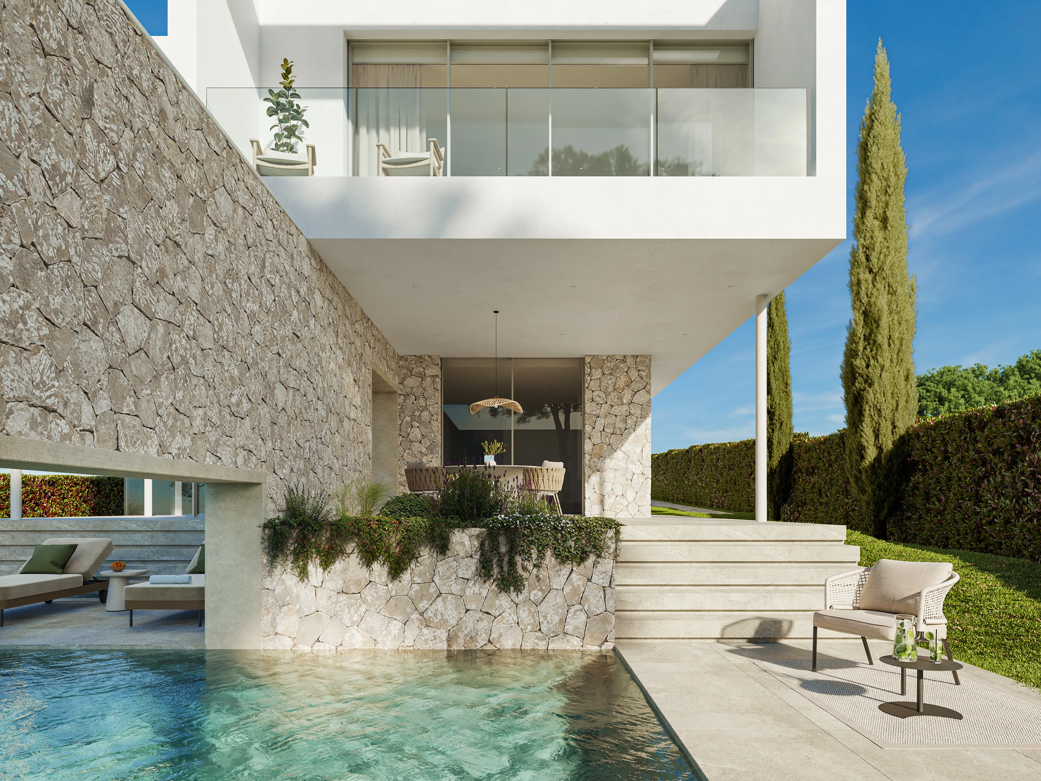 Moderna villa de nueva construcción con piscina privada y espectaculares vistas al mar-5