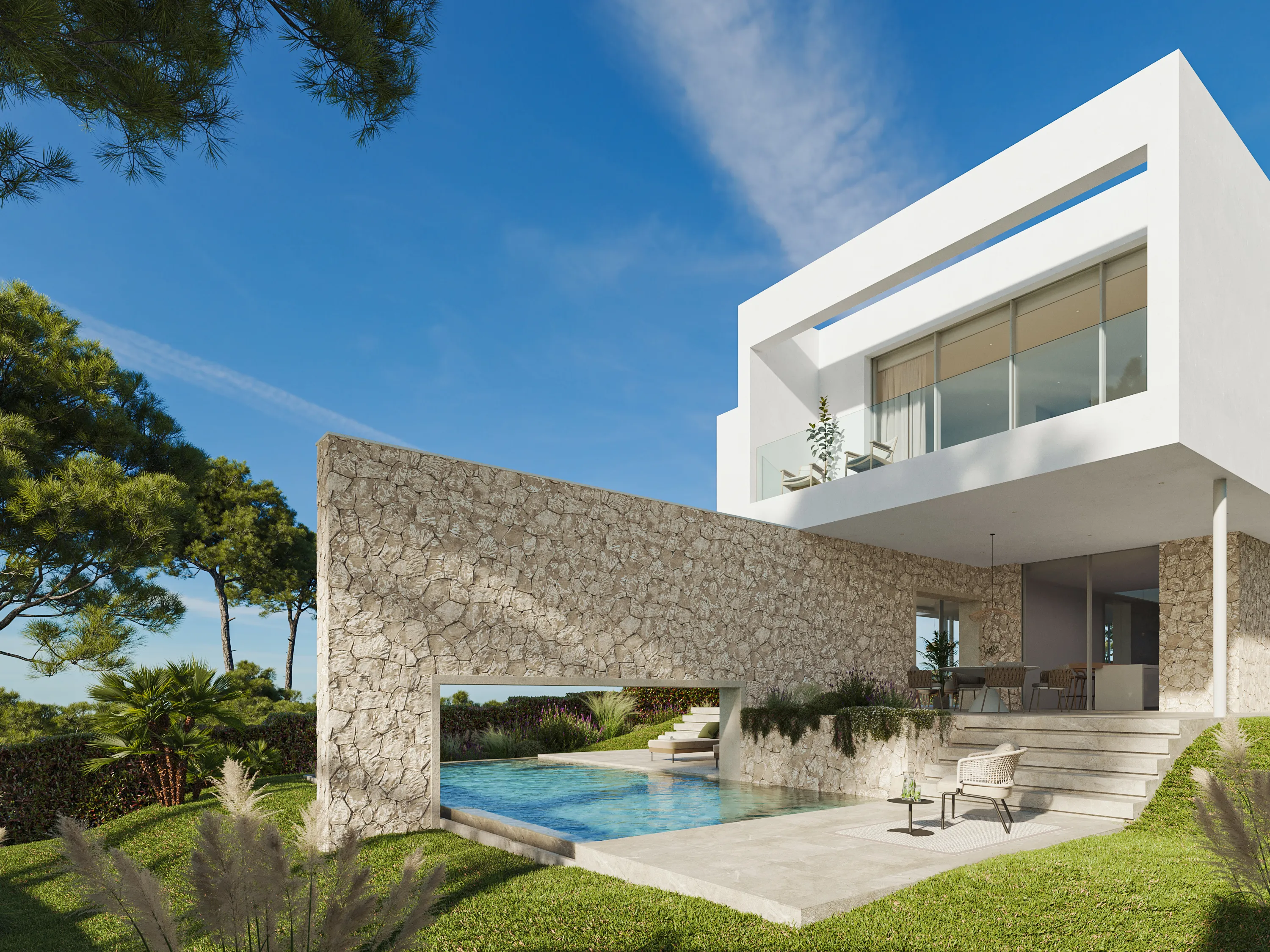 Moderne Neubauvilla mit privatem Pool und traumhaftem Meerblick-3