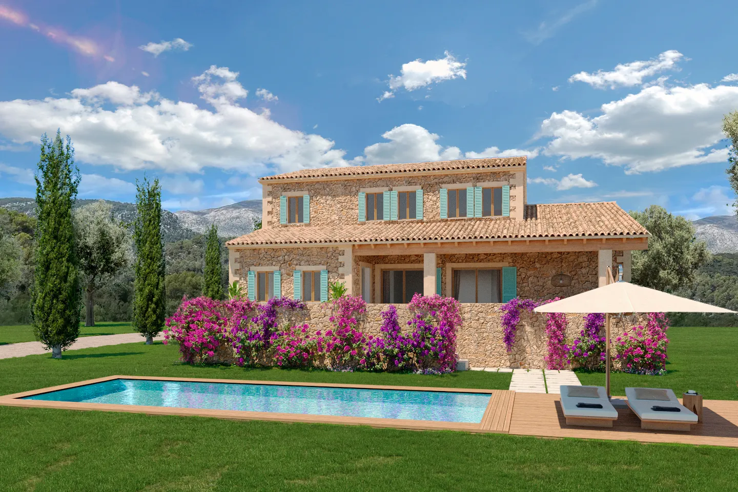 Maravilloso proyecto para construir la finca de sus sueños en Mallorca – con vistas a la Sierra de Tramuntana-1