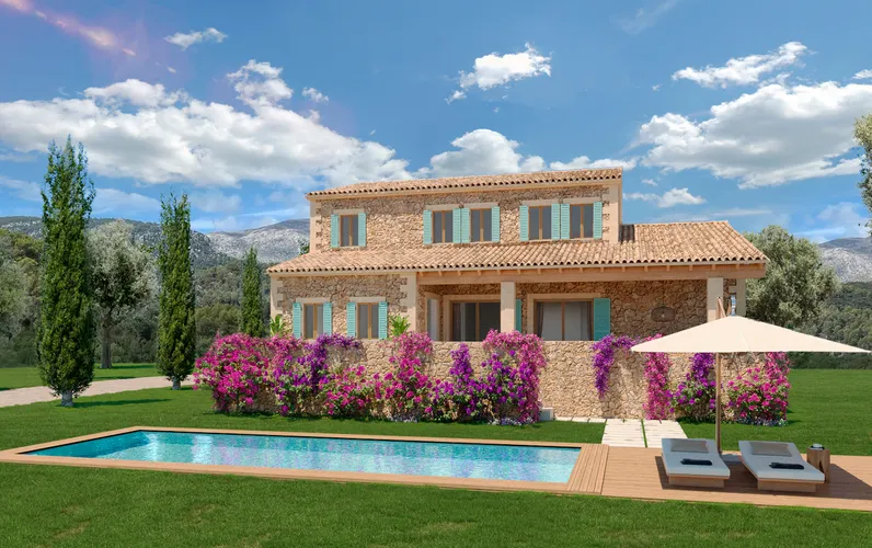 Maravilloso proyecto para construir la finca de sus sueños en Mallorca – con vistas a la Sierra de Tramuntana