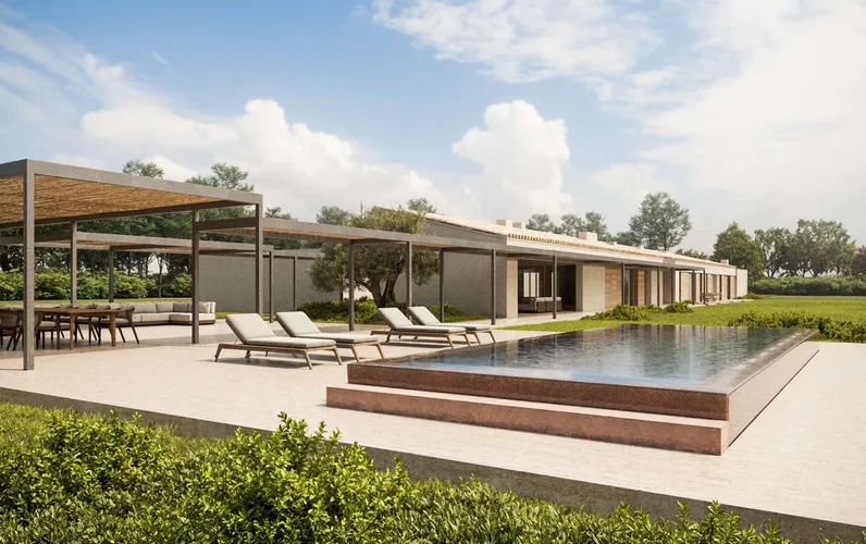 Building plot with approved project near Es Trenc