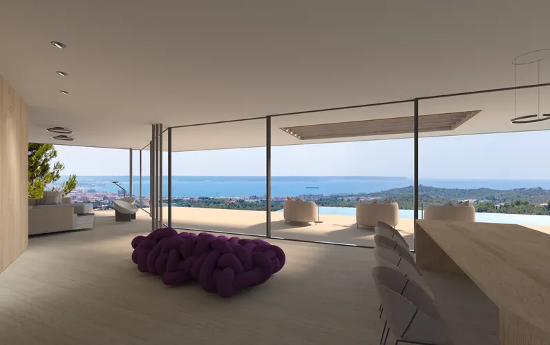 Eccezionale villa con vista mare in costruzione a Son Vida, Palma di Maiorca