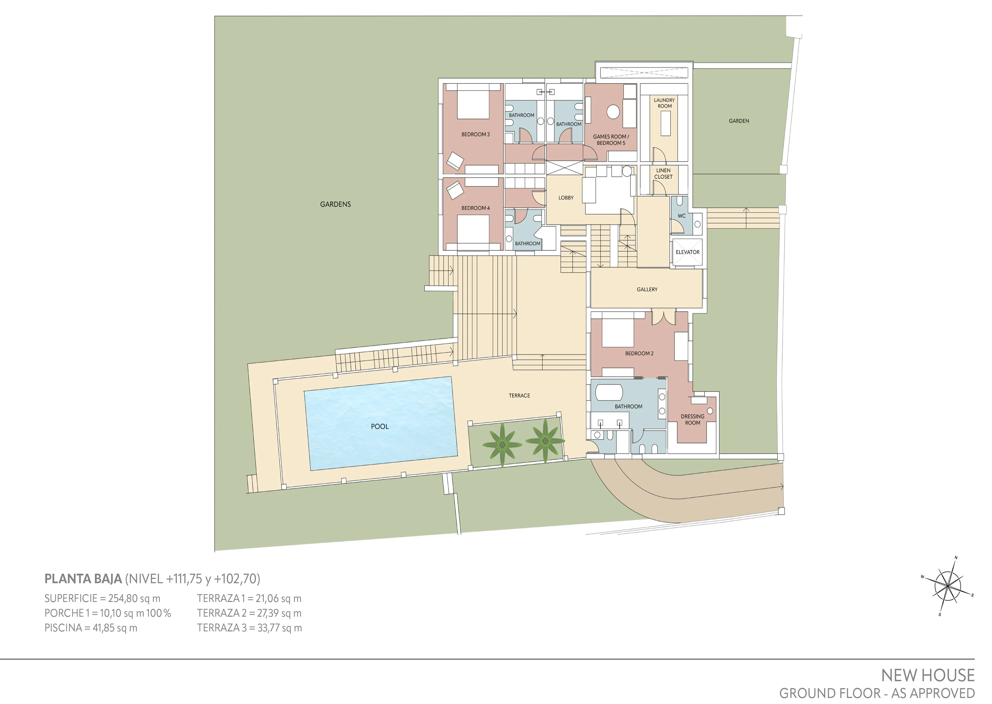 Villa med utsikt över hamnen och godkänt nybyggnadsprojekt-35