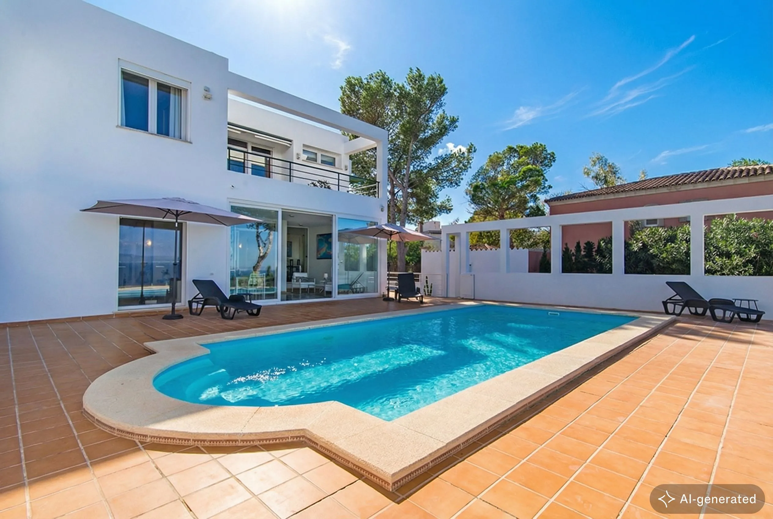 Impressionant vila en primera línia de mar en Bahia Blava-15