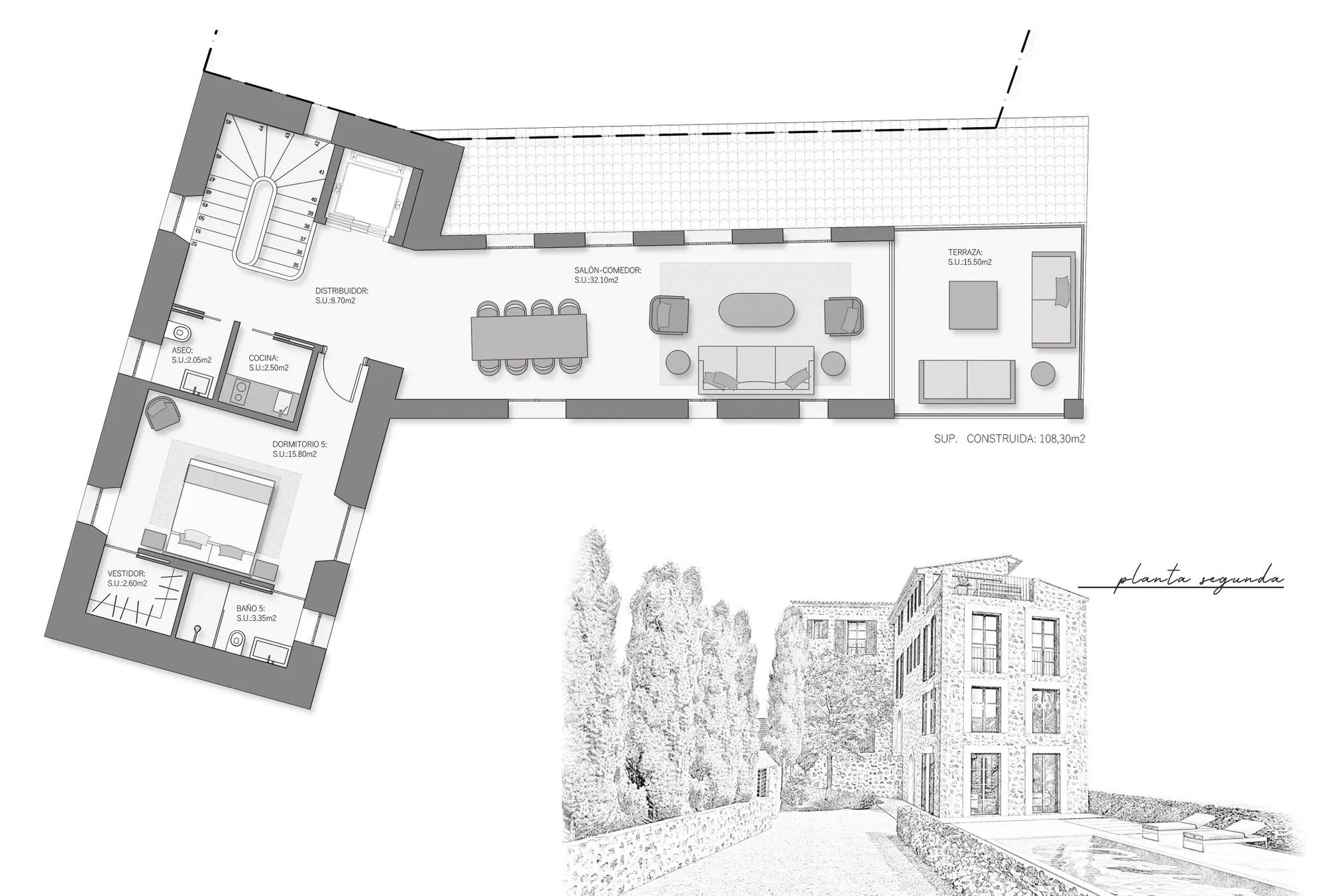 Casa antigua para reformar con proyecto, listo para construir-12