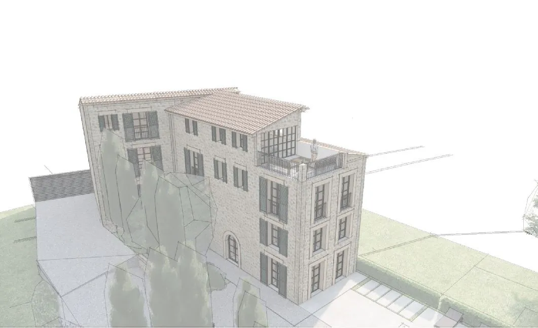 Vecchia casa da ristrutturare con progetto, pronta da costruire-8