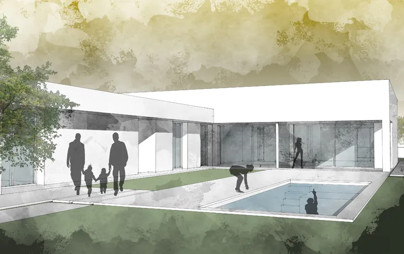 Działka z projektem budowlanym w drugiej linii brzegowej w Sa Torre