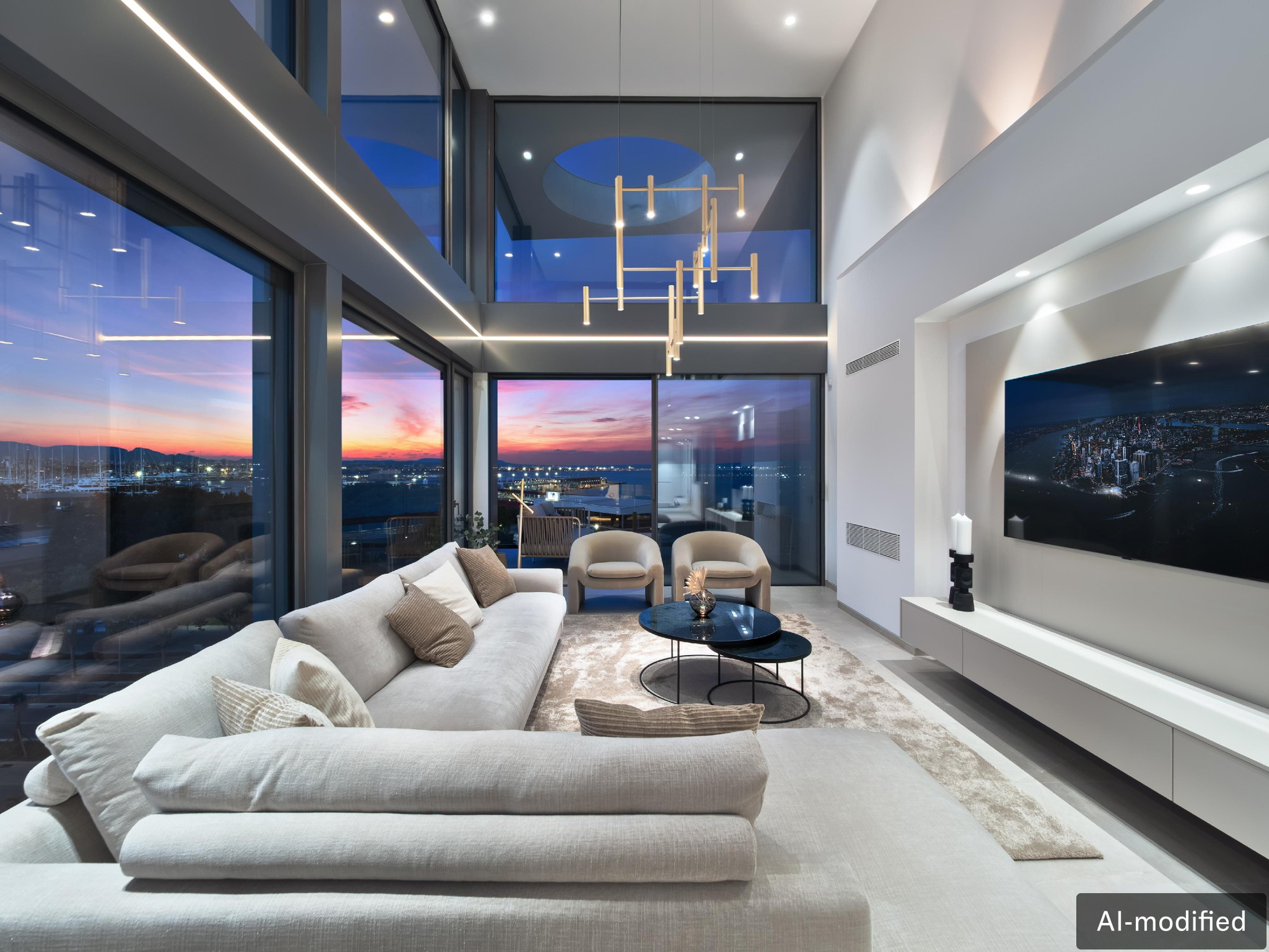 Penthouse unique de construction récente avec vue sur la mer