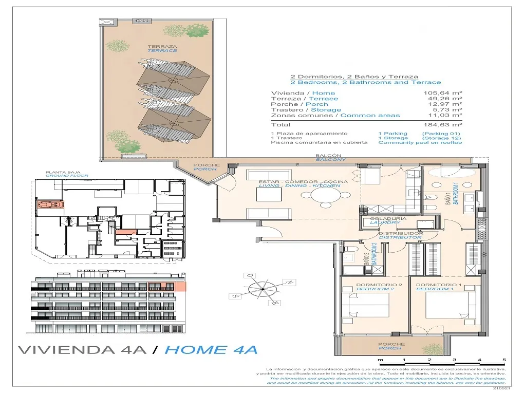 Àtic modern: terrassa en el terrat amb piscina comunitària-18
