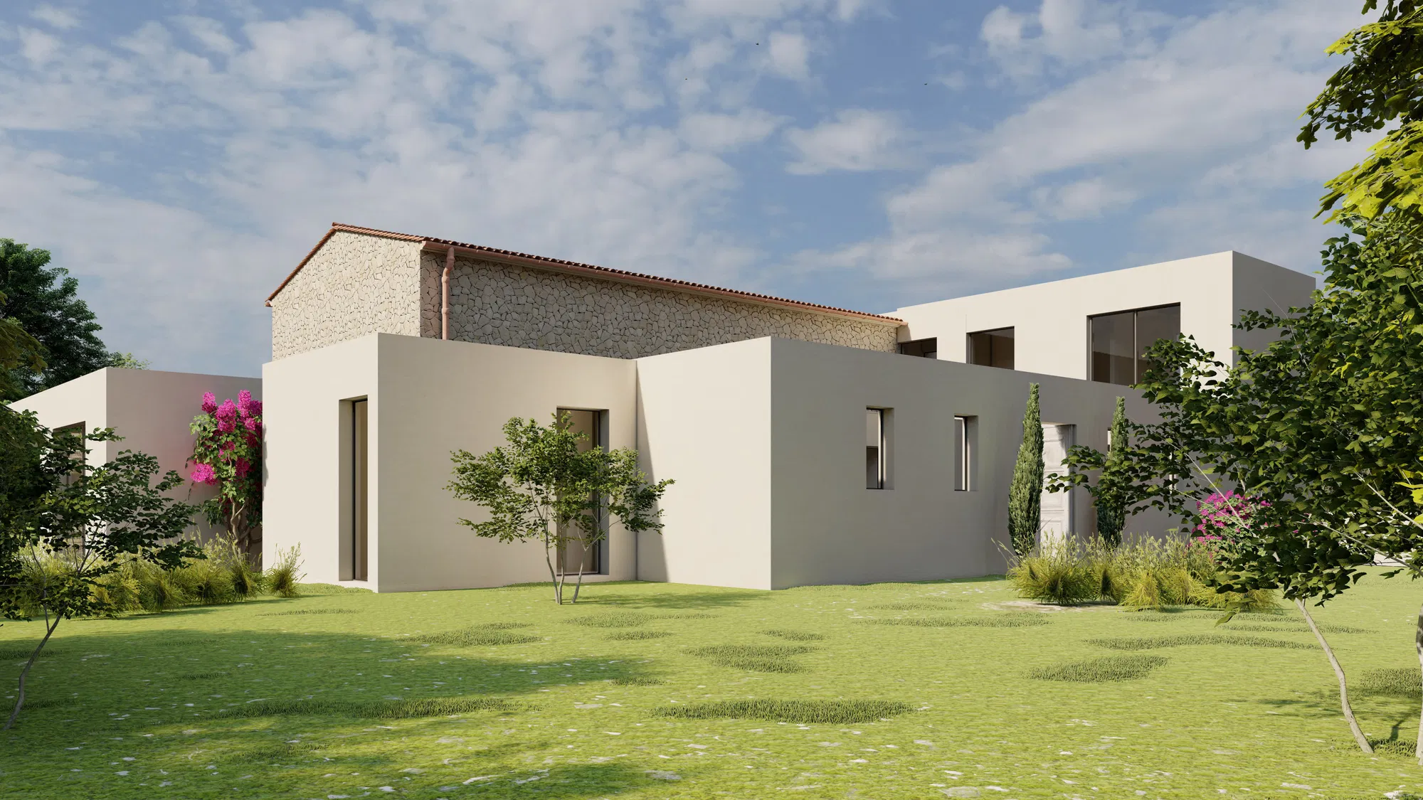 Terrain rustique avec projet et vue sur la montagne-6
