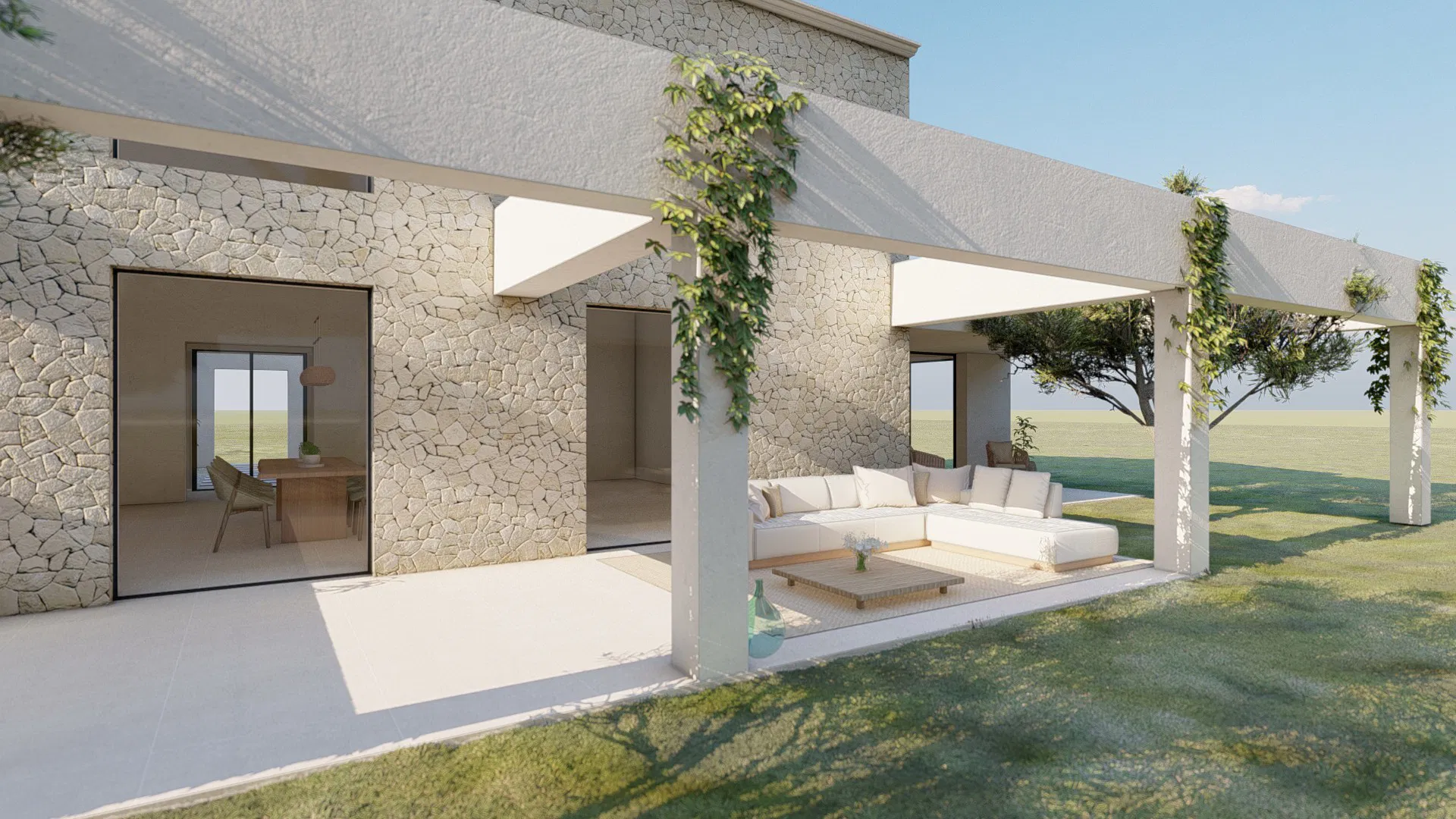 Terrain rustique avec projet et vue sur la montagne-12
