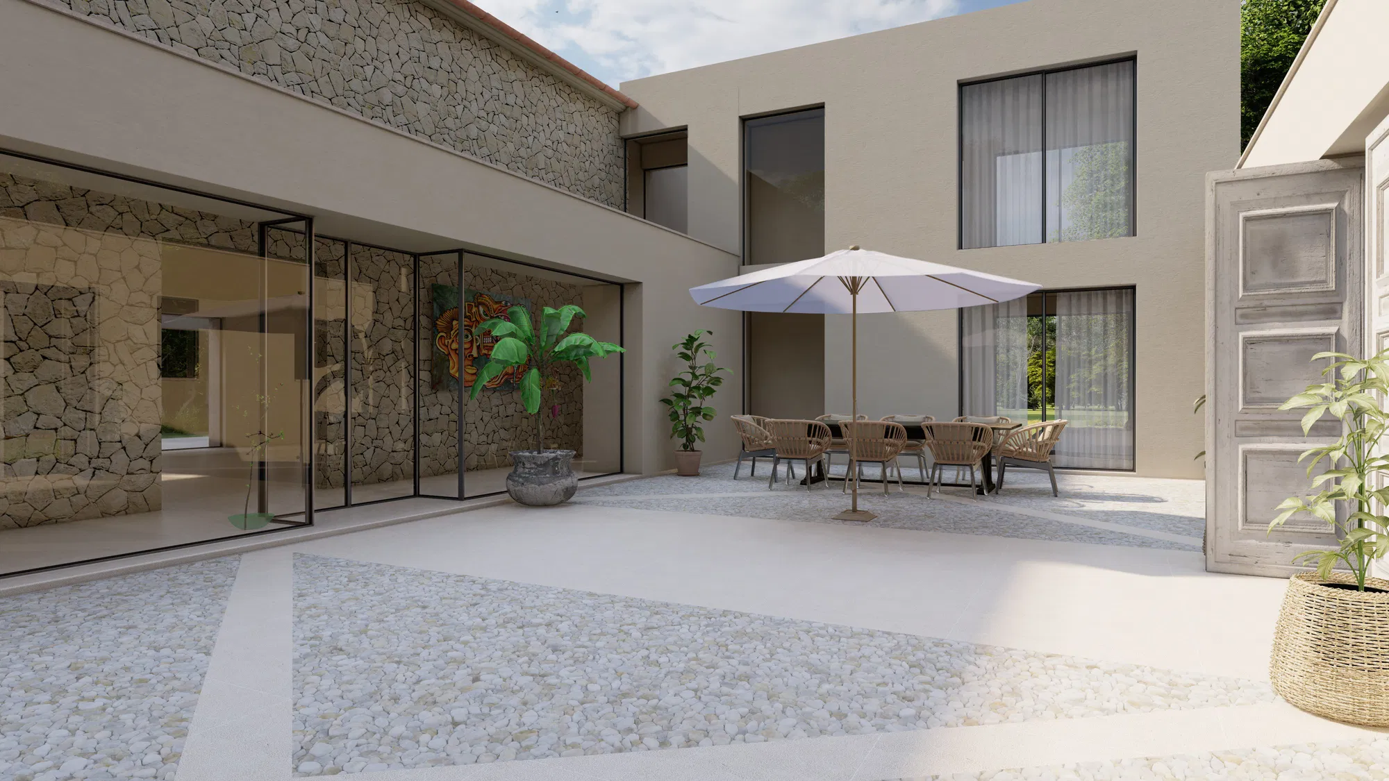 Terrain rustique avec projet et vue sur la montagne-10