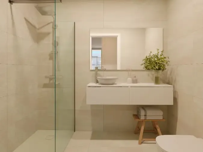 Appartement avec jardin dans un nouveau complexe moderne avec une grande piscine commune-10