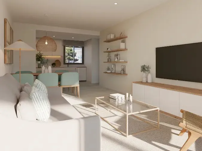 Apartament amb jardí en un modern complex d'obra nova amb gran piscina comunitària-5