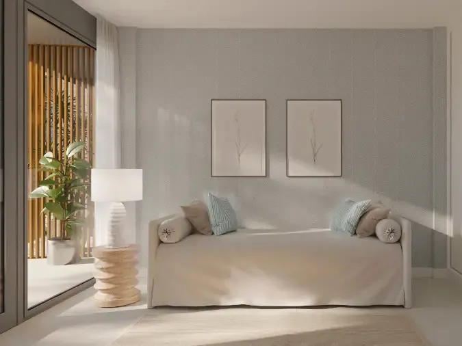 Havelejlighed i et moderne nybygget kompleks med en stor fælles pool-13