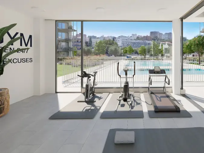 Appartement avec jardin dans un nouveau complexe moderne avec une grande piscine commune-21