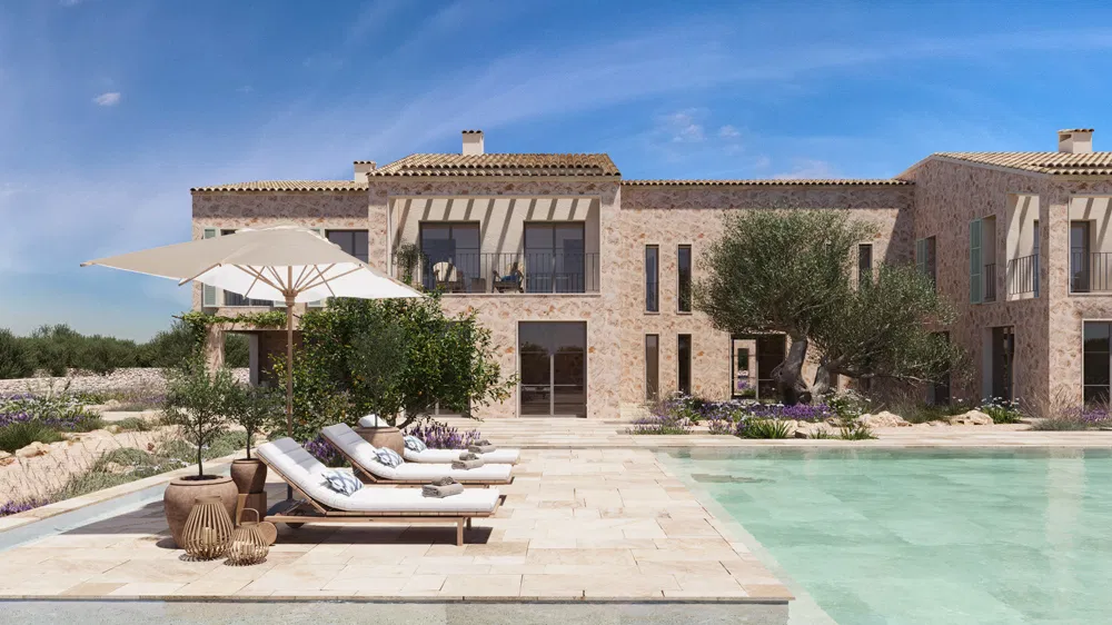 Impressive newly built finca with sea view and large pool landscape-4