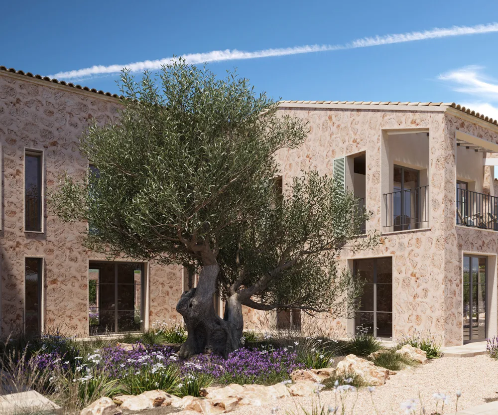 Elegant natural stone finca with sea views-6