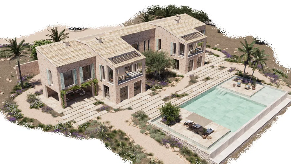 Impressive newly built finca with sea view and large pool landscape-8
