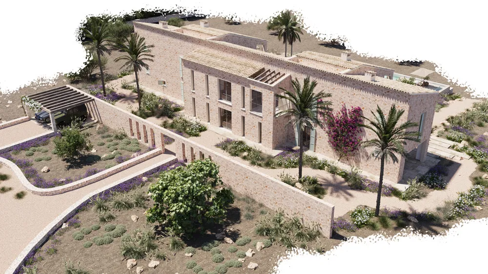 Impressive newly built finca with sea view and large pool landscape-10