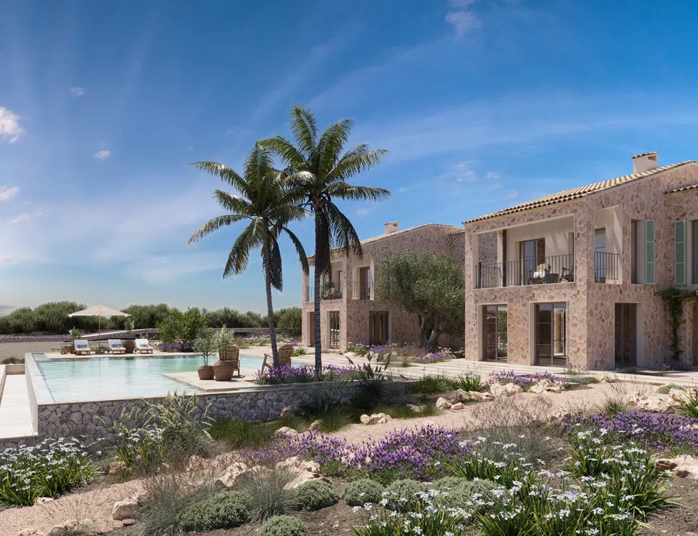 Impressive newly built finca with sea view and large pool landscape-1